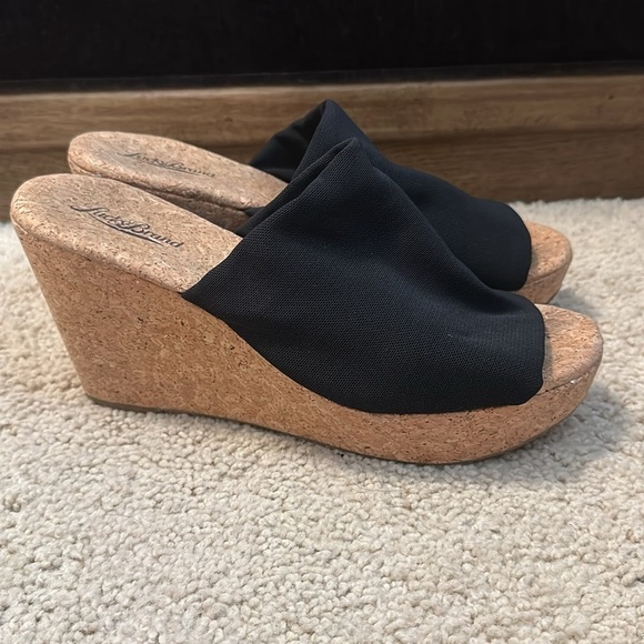 Lucky Brand Marilynn Wedges – Cork & Black – Size 9.5 - Picture 3 of 6